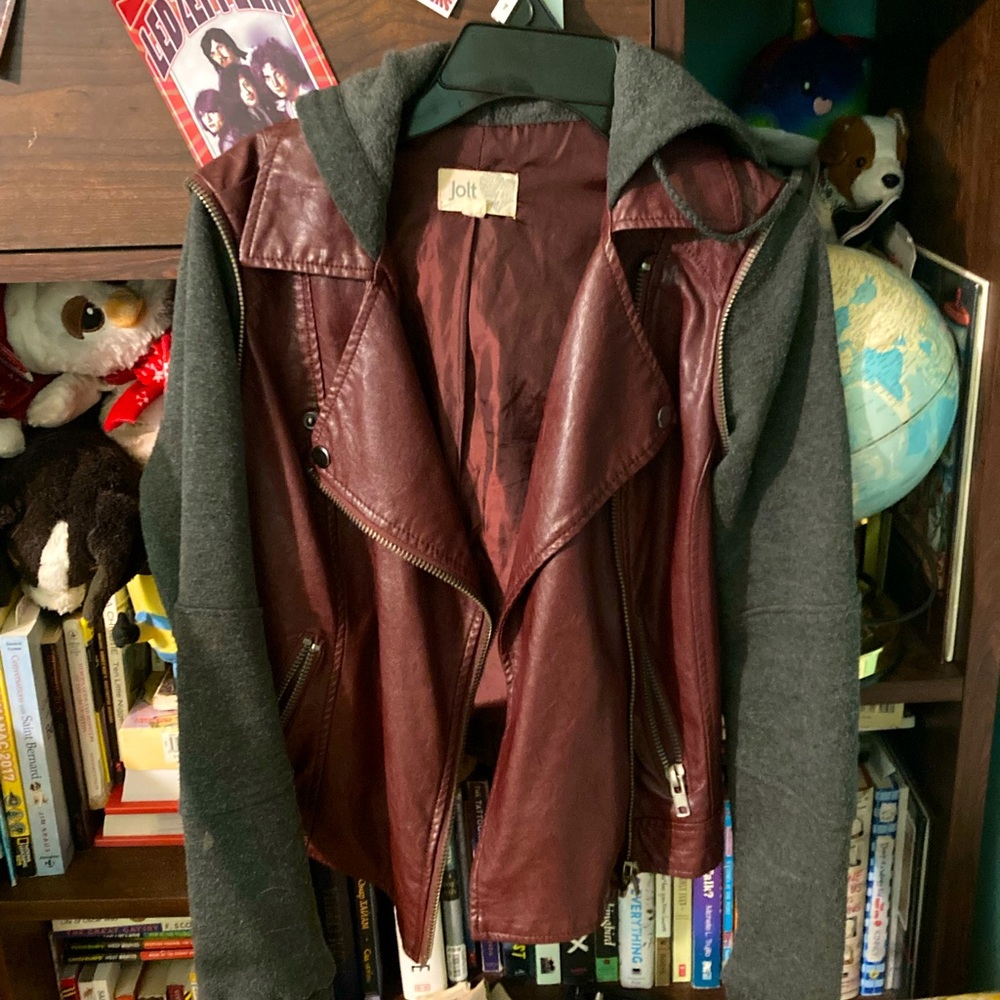 SUPER CHIC ROCK VIBES FAUX LEATHER JACKET